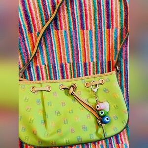 💚 RARE DOONEY SALE Neon Lime Green It Girl Y2k Bag Db Rainbow